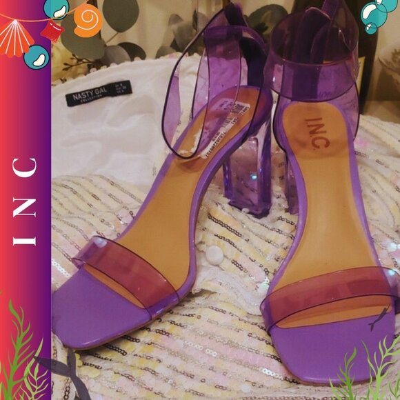 INC International Concepts Purple Heels Minimalist Design - Picture 1 of 11